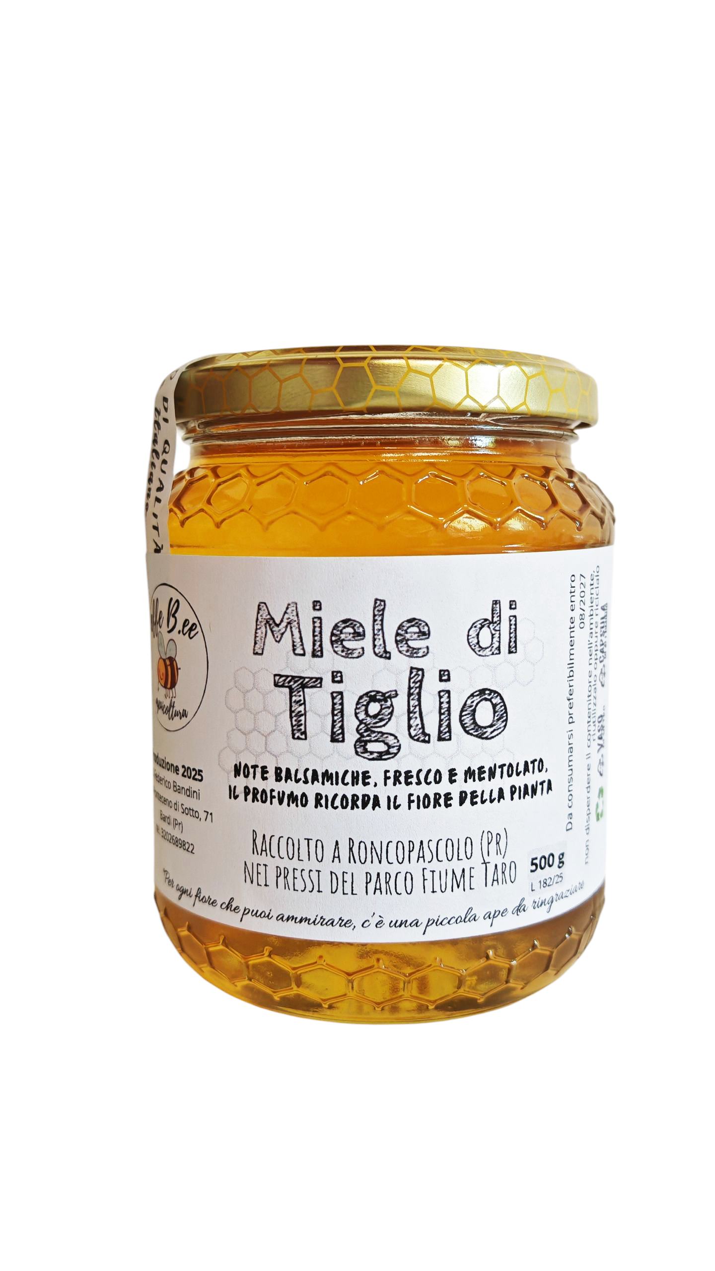 Miele italiano di Tiglio Parco del Fiume Taro (PR) Smielatura 2025 - 500g