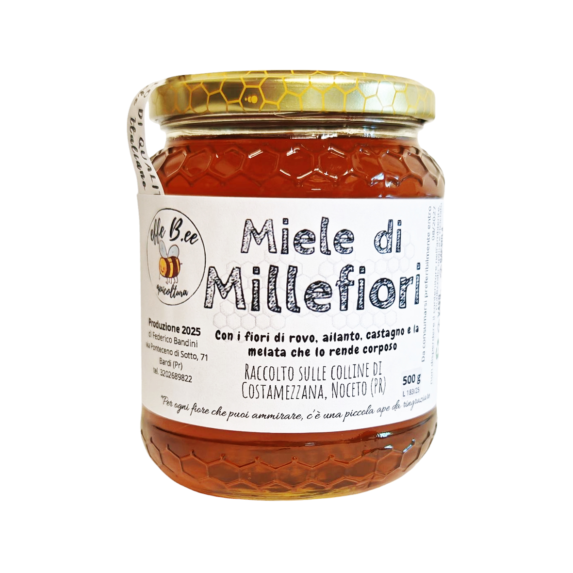 Miele italiano millefiori Colline di Costamezzana (PR) Smielatura 2025 - 500g