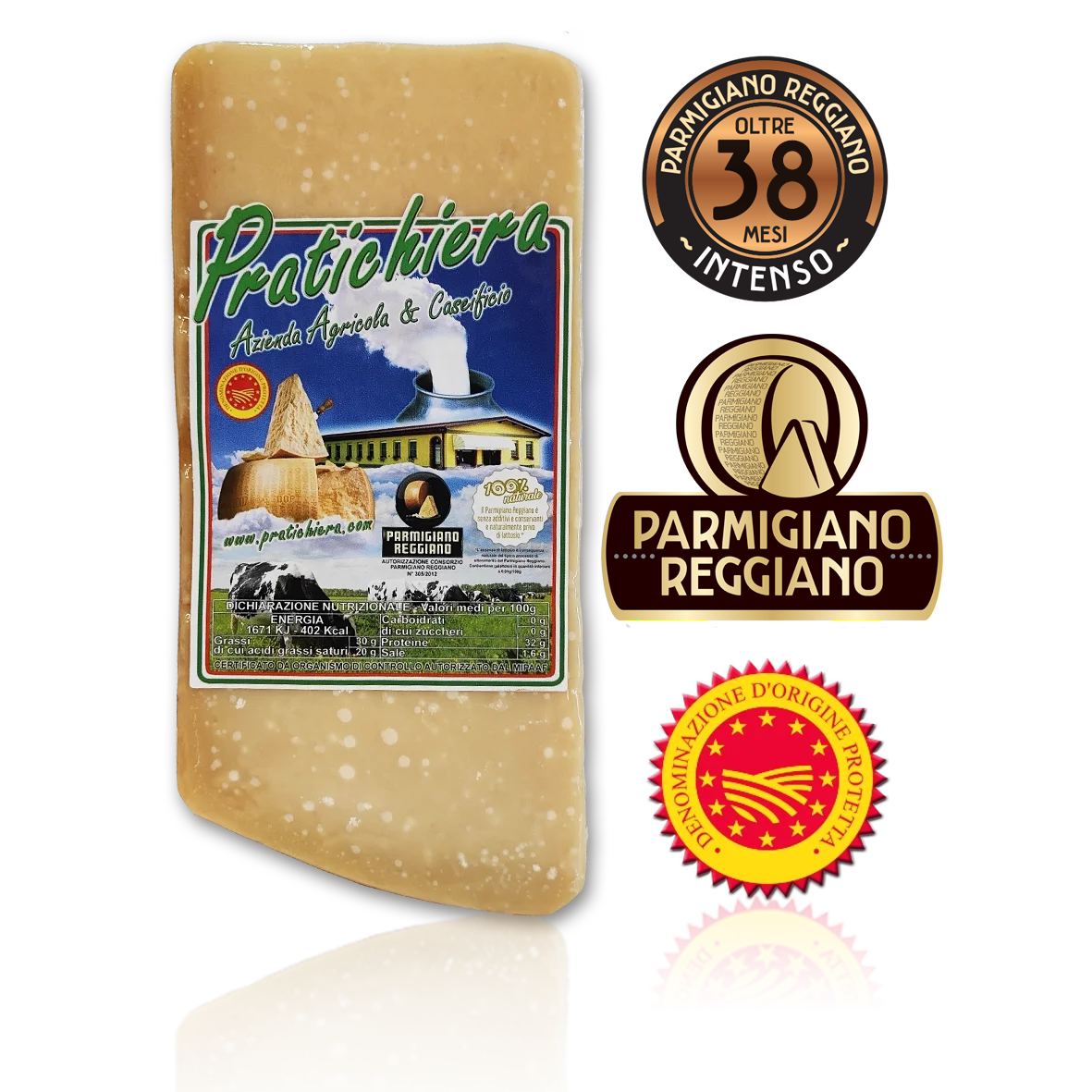 PARMIGIANO REGGIANO Over 38 Months 1 Kg - INTENSE