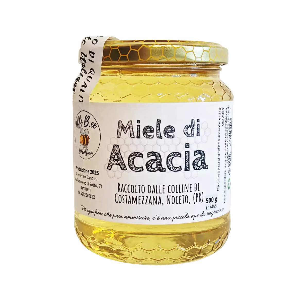 Miele italiano di Acacia Colline di Costamezzana (PR) Smielatura 2025 - 500g
