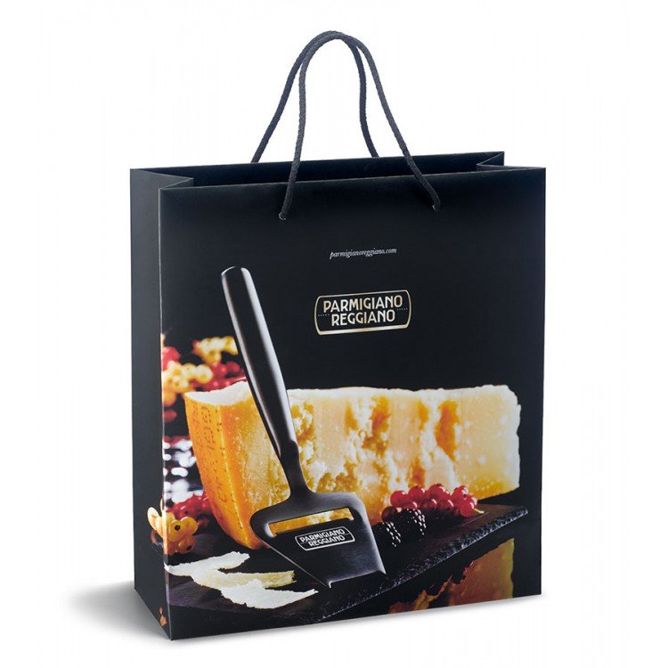 BORSA IN CARTA KRAFT GRANDE CON MANICI IN COTONE E FONDO RINFORZATO - Pratichiera