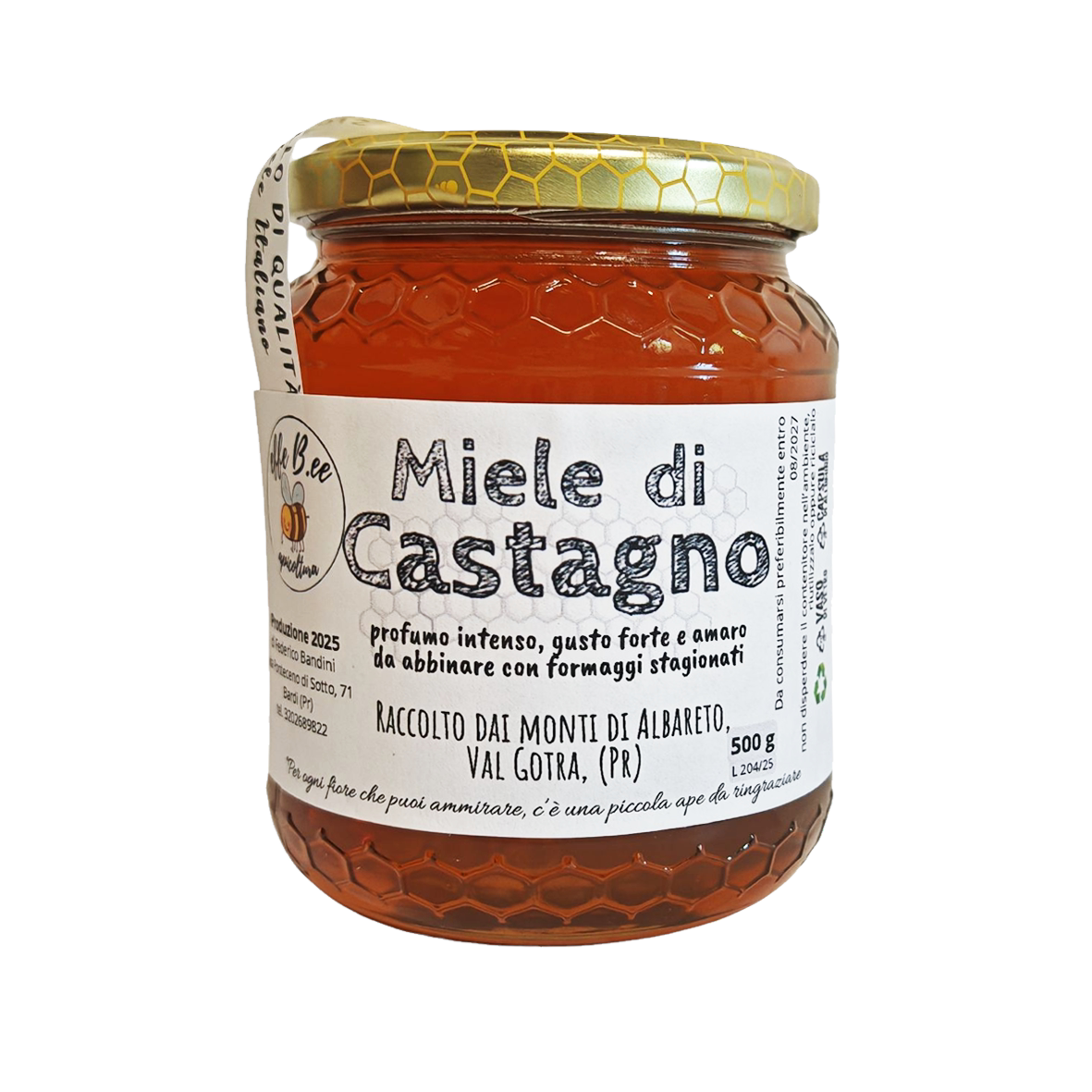 Miele italiano di castagno monti di Albareto (PR) - smielatura 2025 - 500g