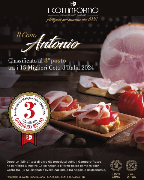 IL PROSCIUTTO COTTO Alta Qualità di Antonio - trancio sotto vuoto 1000g circa - Pratichiera