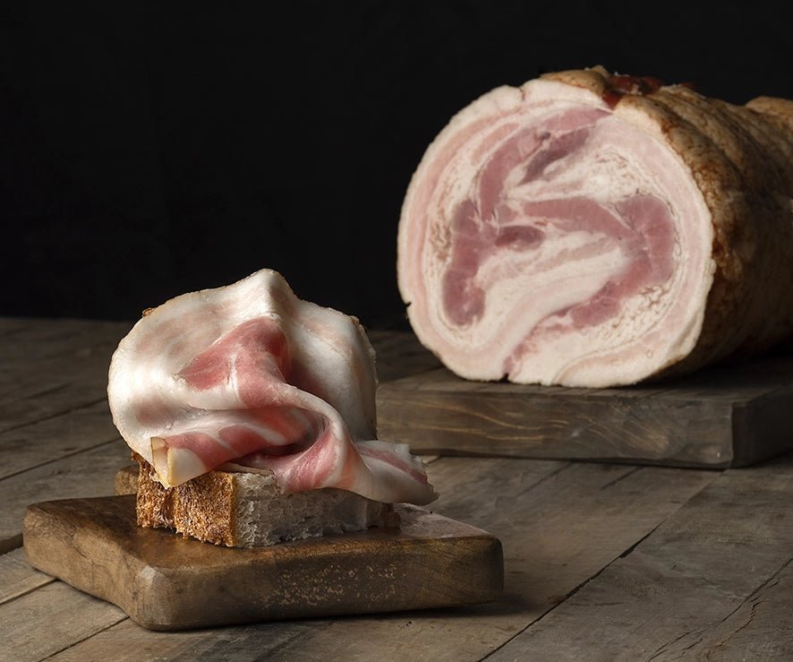 La CICCIOTTA® pancetta dolce cotta e affumicata - trancio sotto vuoto 650g c.a. - Pratichiera
