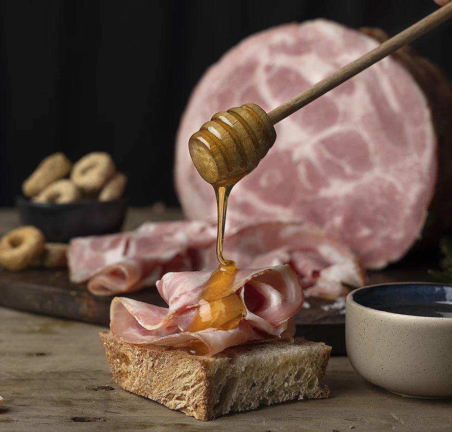 LA ROSA DI SANT'ANDREA® Pancetta coppata cotta italiana - trancio sotto vuoto 1000g circa - Pratichiera