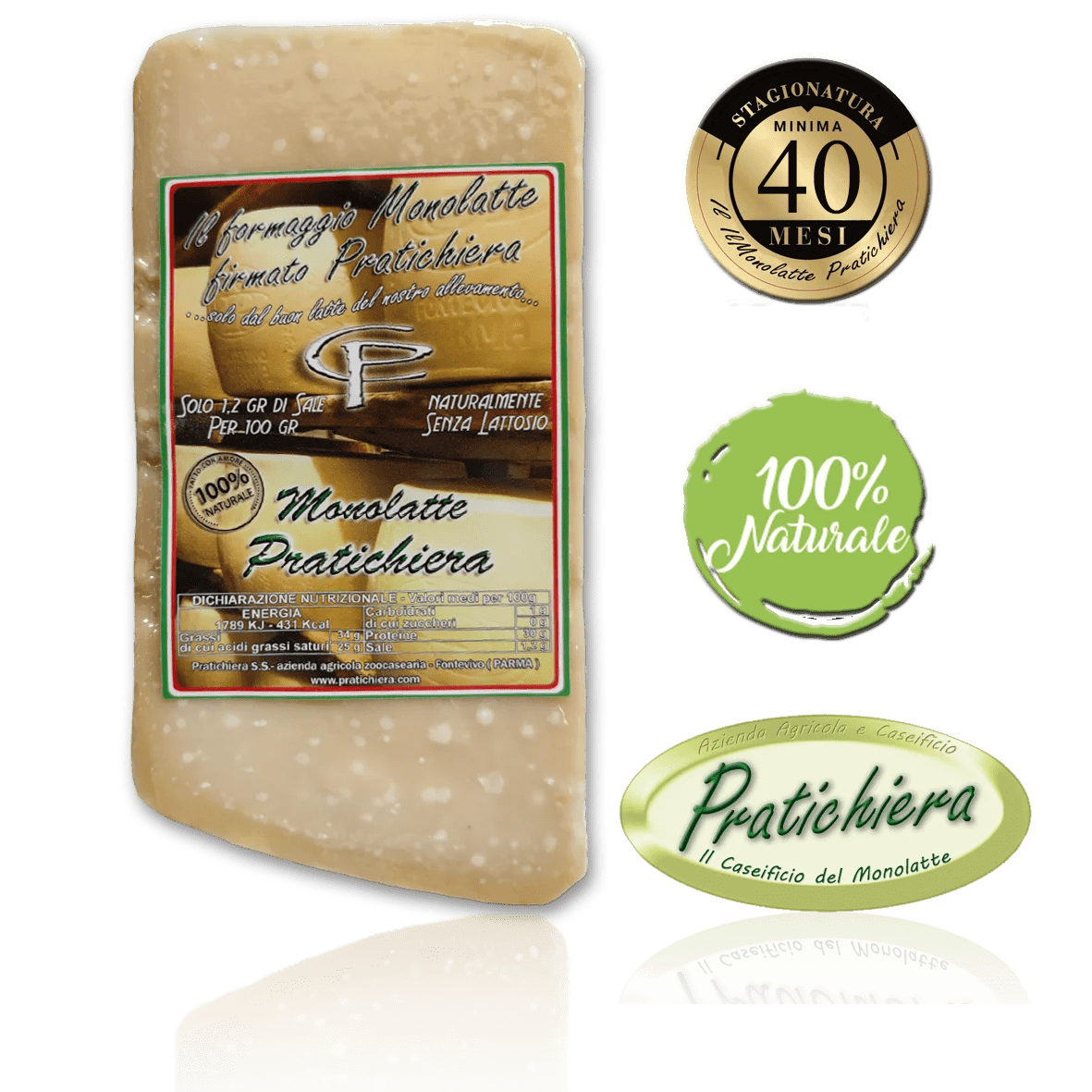 MONOLATTE PRATICHIERA oltre 40 Mesi IL MAGNIFICO - 1kg sotto vuoto - Pratichiera