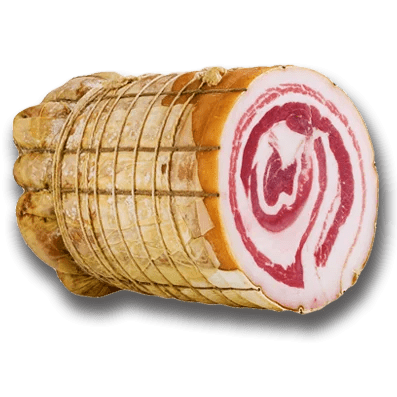 Pancetta stagionata oltre 12 mesi - trancio 900g c.a. S.V. - Pratichiera