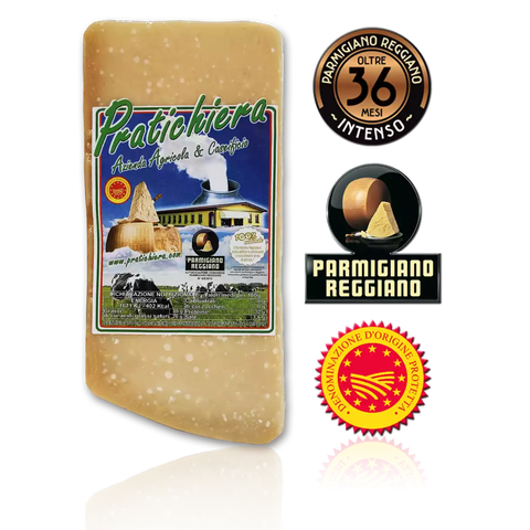 PARMIGIANO REGGIANO DOP Oltre 36 Mesi INTENSO - 1 Kg sotto vuoto - Pratichiera